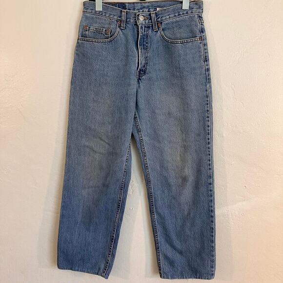 Levi’s 505 Vintage 90s Orange‎ Tab Dark Wash Denim Jeans - Picture 1 of 8